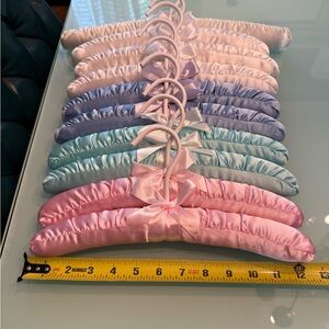 Satin Padded Hangers for Kids - Pink, Blue, White